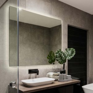 Backlit very elegant mirror for your bathroom vanity.